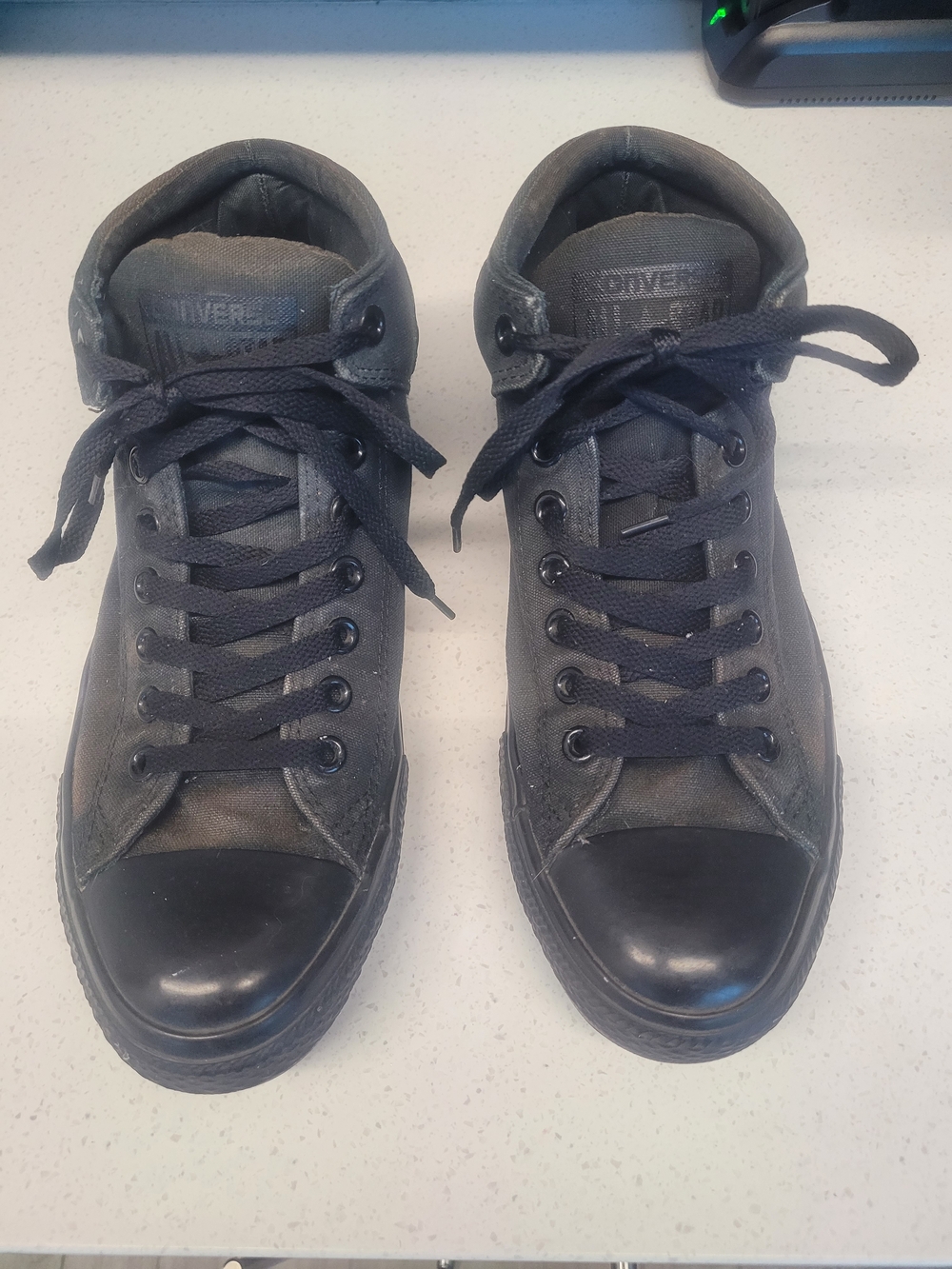 Converse Men’s Black High-Top Canvas Sneakers